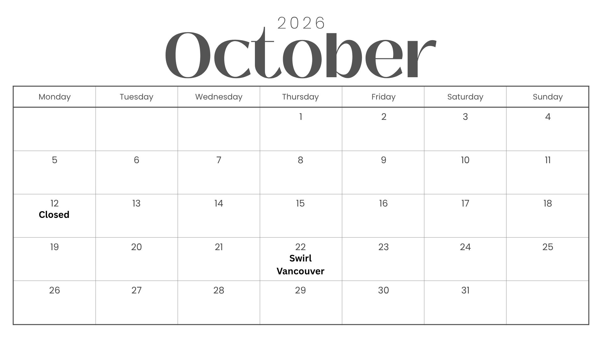 October